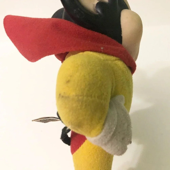 1988 Vintage Viacom Vinyl Head Mighty Mouse Plush Toy 8 Inch  Tall - Picture 14 of 16